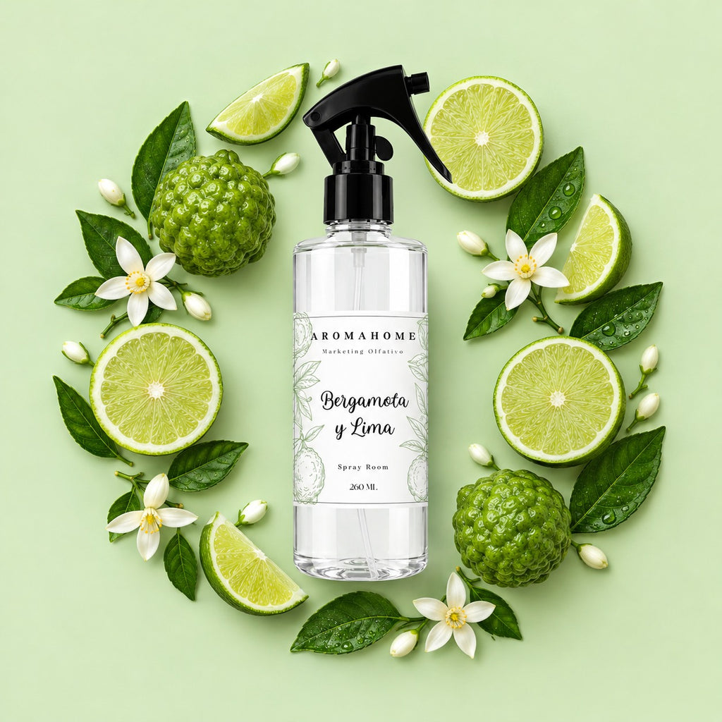 Spray Room Bergamota y Lima con limas y bergamotas – Aroma Home