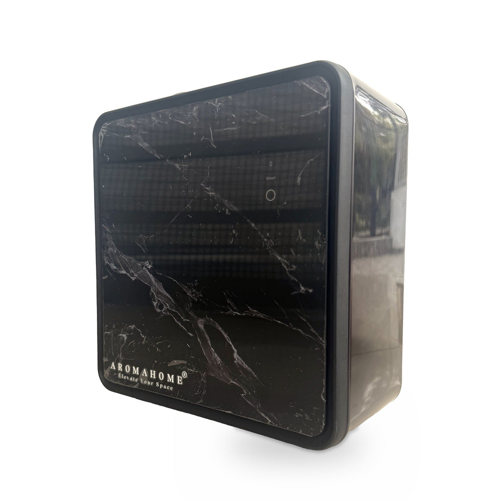 Difusor inteligente grande mármol negro Aroma Home – vista lateral