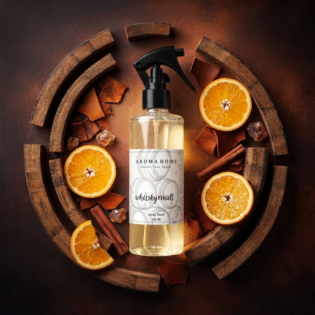 Spray Room Whisky Malt con roble, naranja y canela – Aroma Home